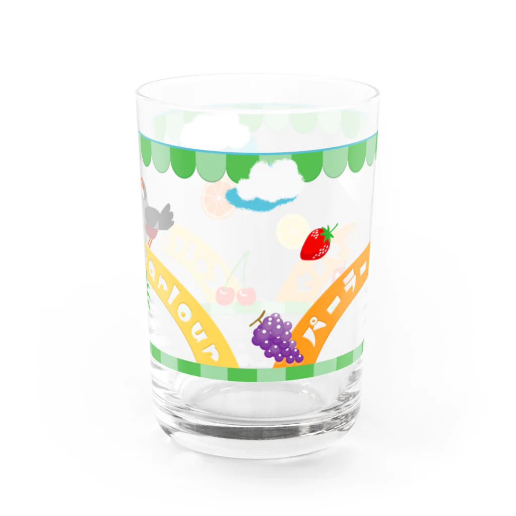 文鳥中心のパーラー ブンチョウ Water Glass :front