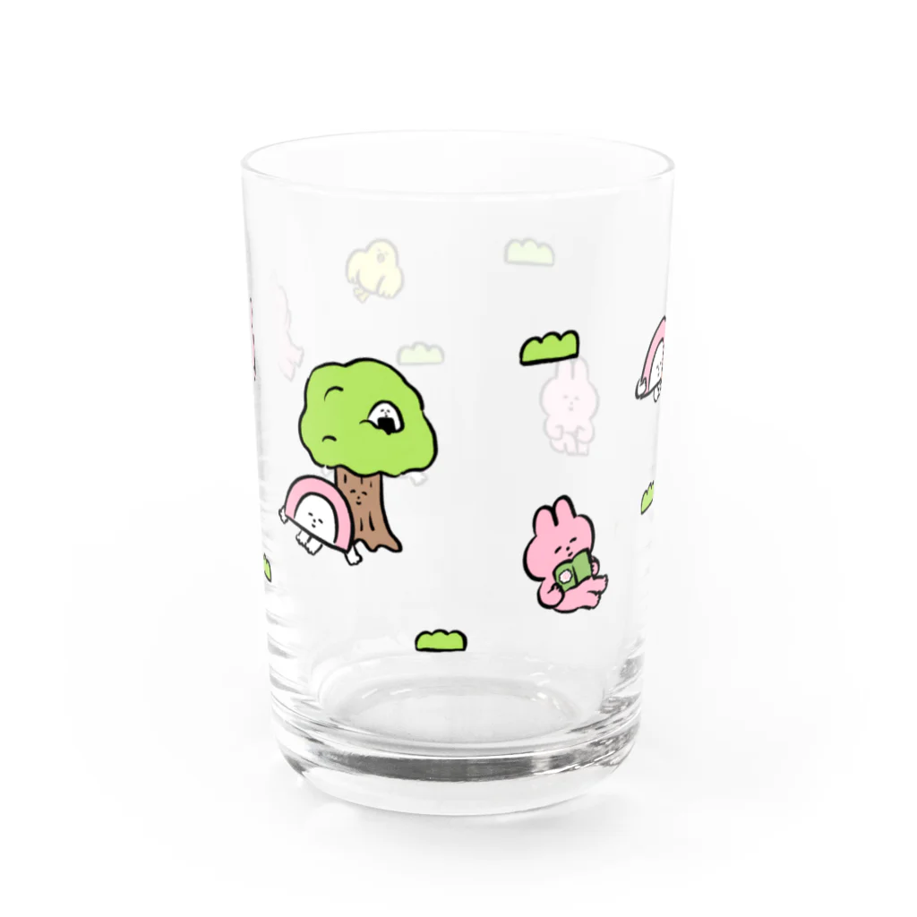 おかだひろみ の へんてこランドSHOPののんびりタイム Water Glass :front