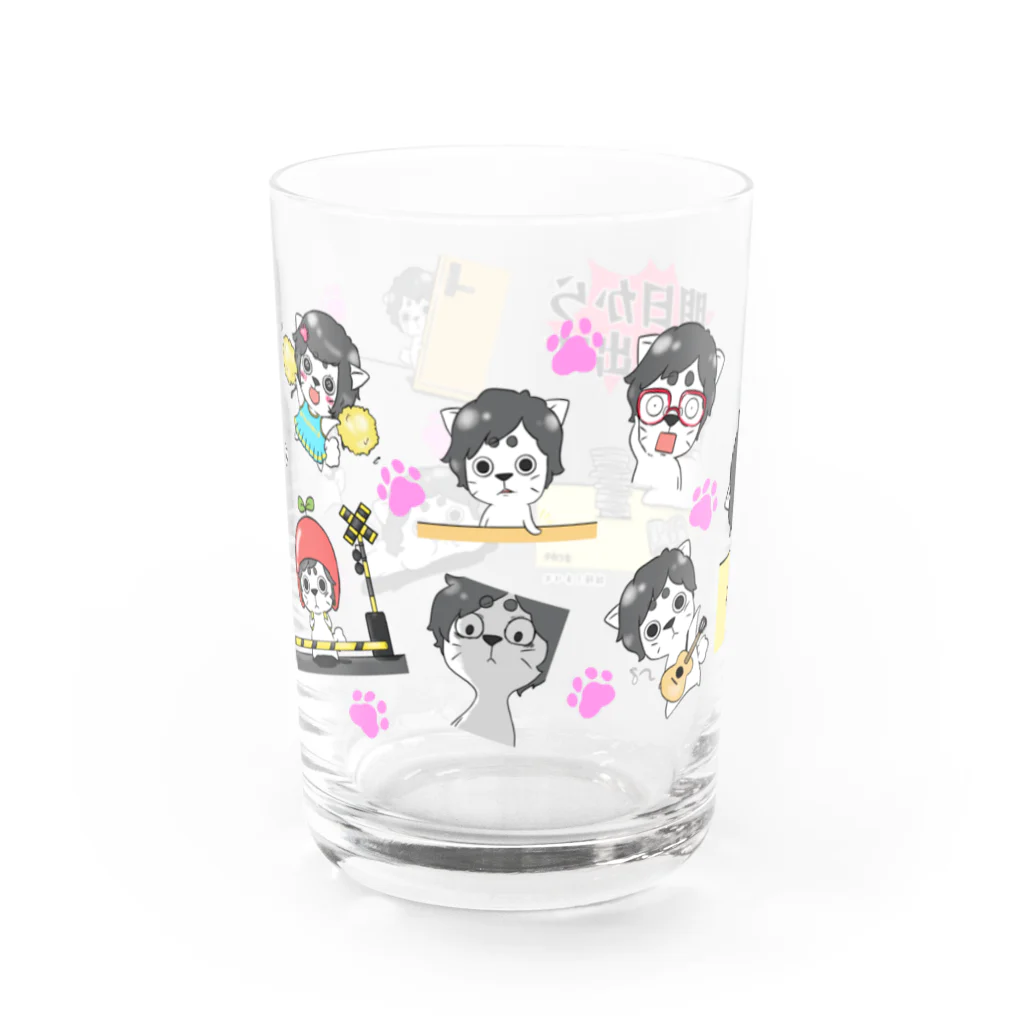 まてゆき.のまりも柄 Water Glass :front