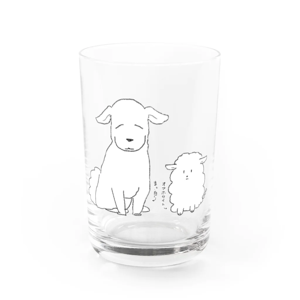 娯楽家の犬さん&犬ちゃん Water Glass :front