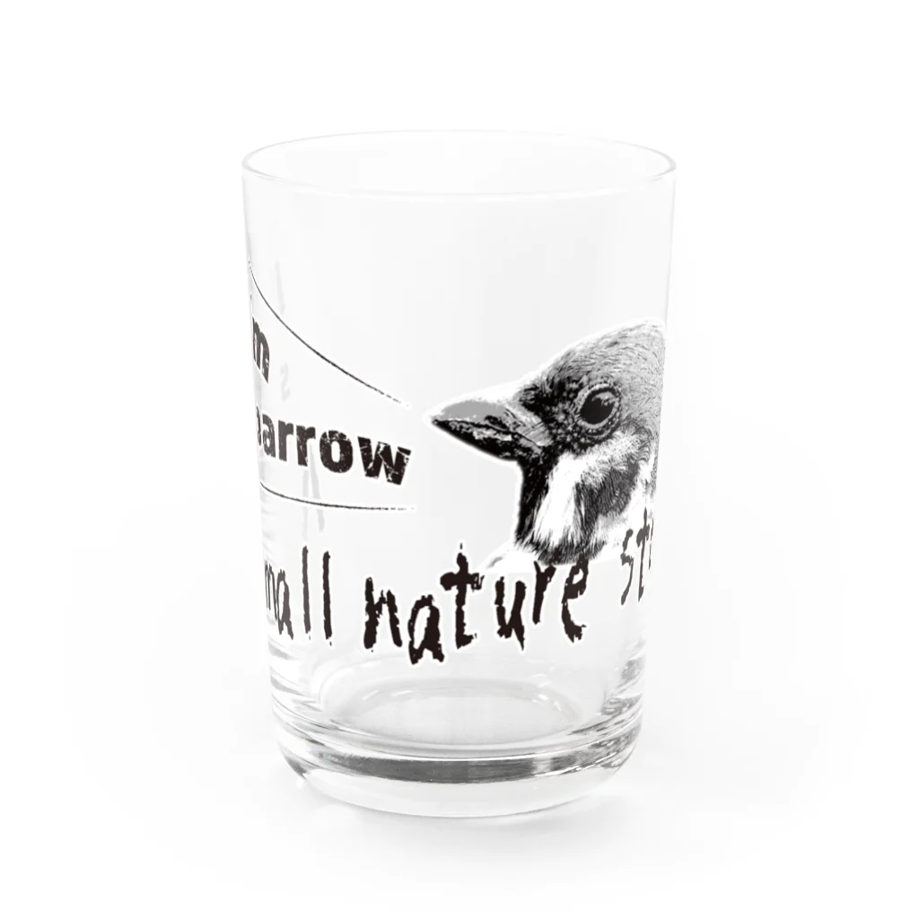 “すずめのおみせ” SUZURI店の東京すずめ Water Glass :front