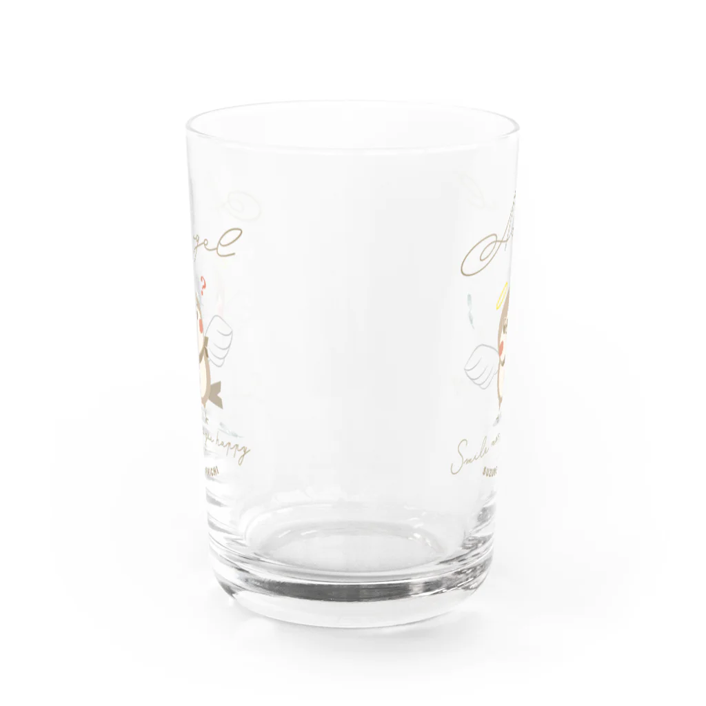 “すずめのおみせ” SUZURI店のHello！すずめだいきち Water Glass :front