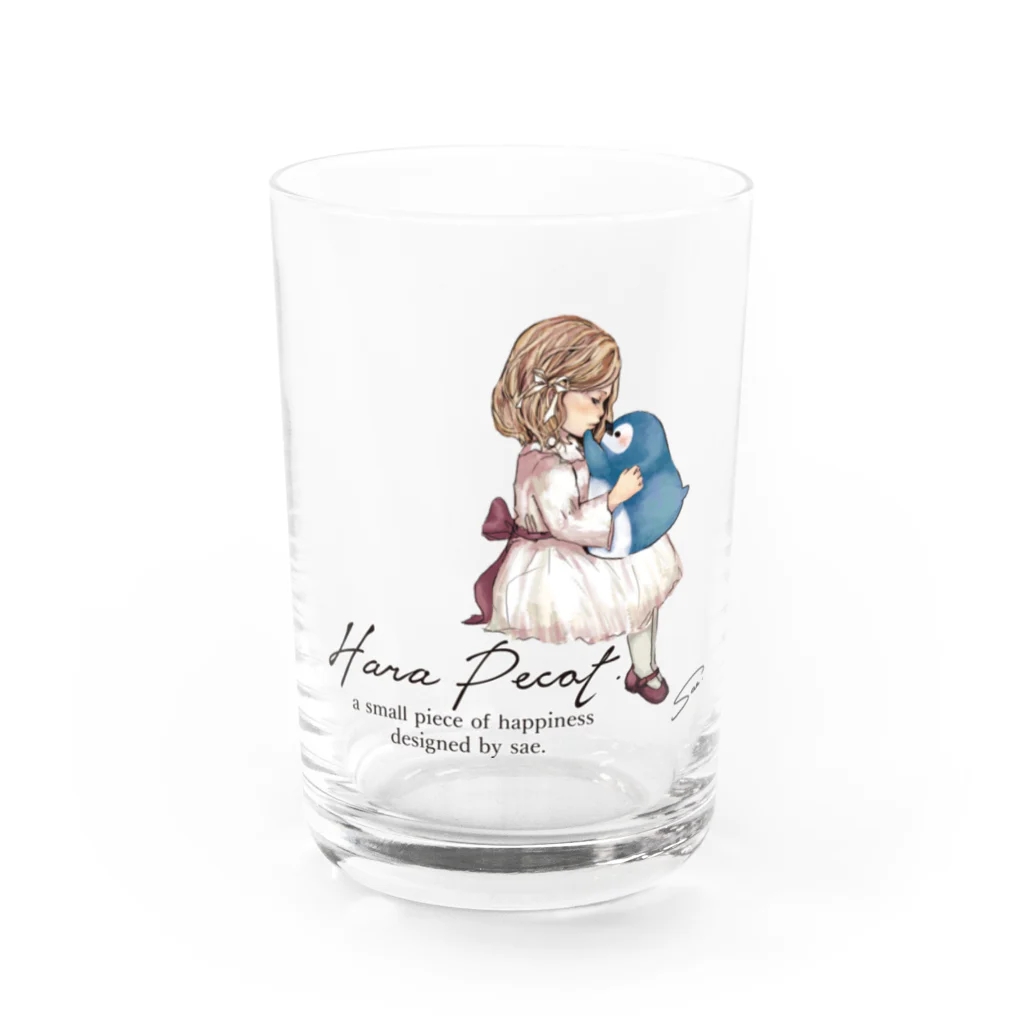 sae. のほっぺたぺたり Water Glass :front