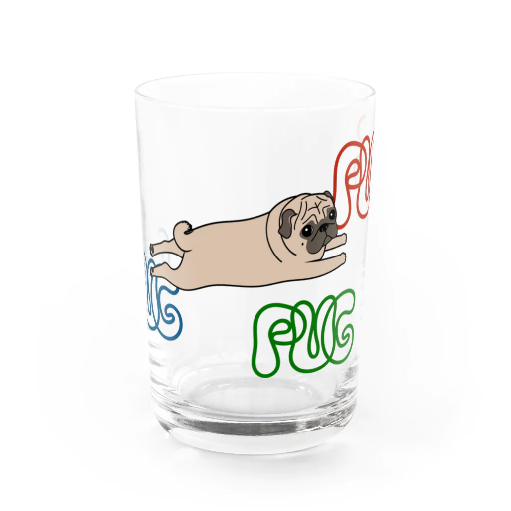 パグ PUG ぱぐ  OHMAI GALLERYのPUG-パグ-ぱぐ　グラス Water Glass :front