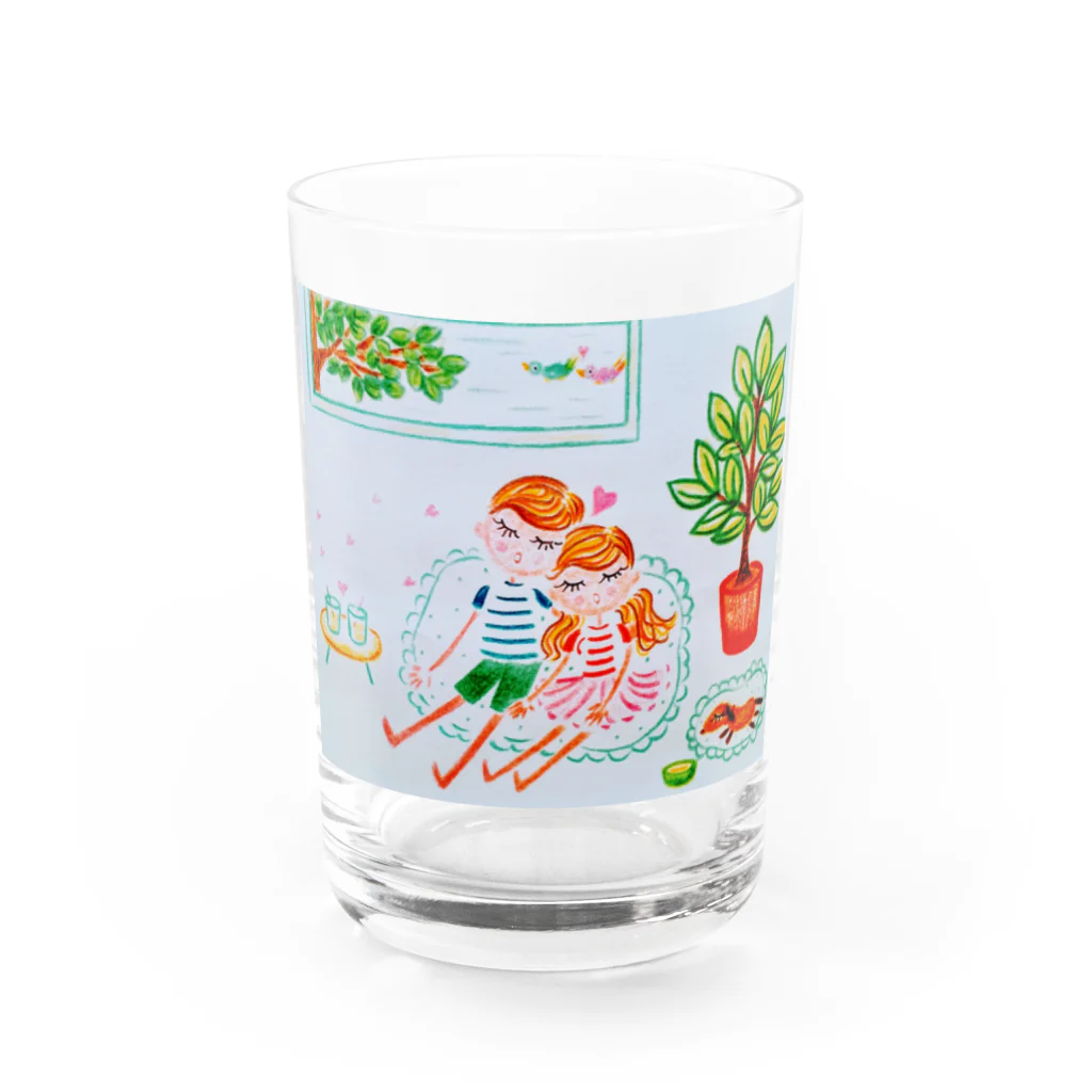 merryG    のハッピー♡タイム(A)🧡CoCo＆TaTa Water Glass :front