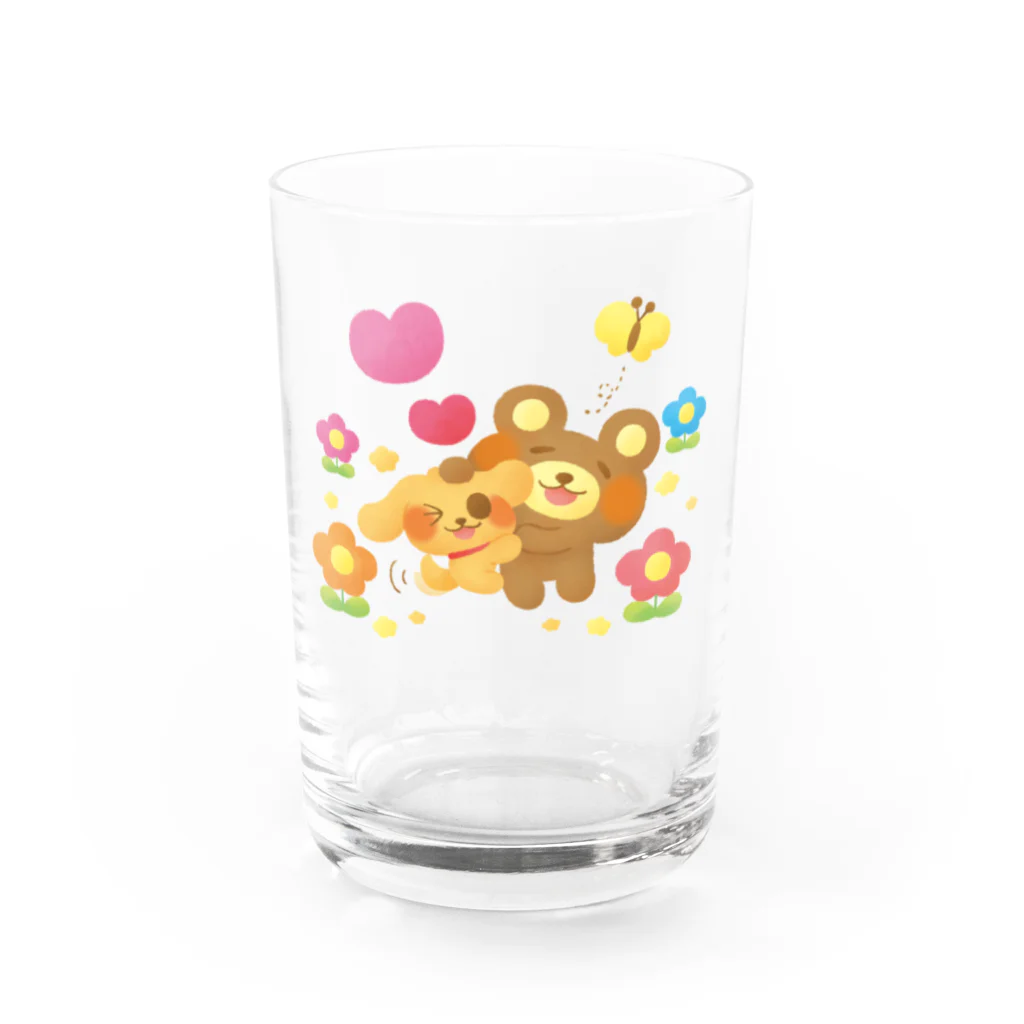 ミキのハッピーくま Water Glass :front