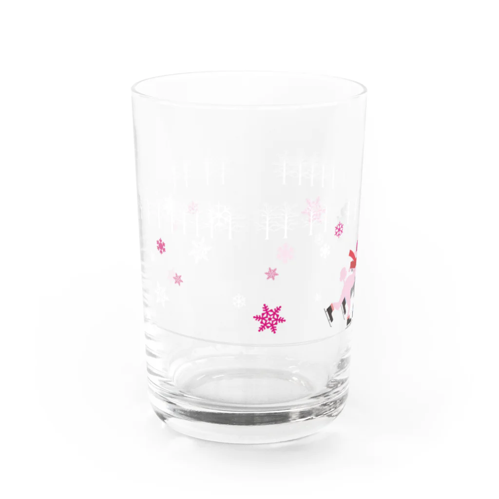 エダマメトイチのトイプードルのエダマメトイチ スケート Water Glass :front