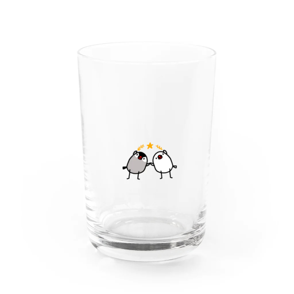 もるのフュージョン文鳥 Water Glass :front