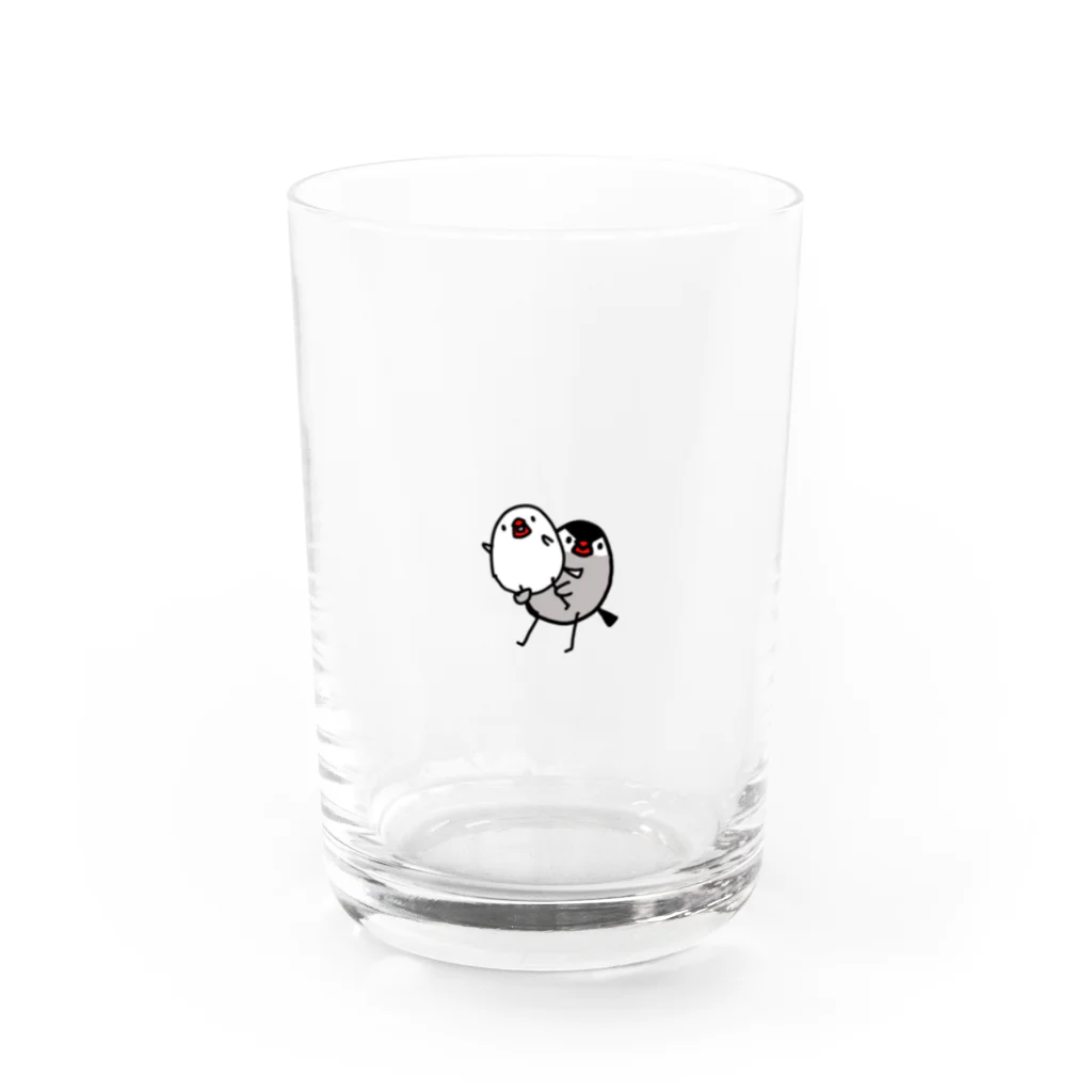 もるの組体操文鳥 Water Glass :front