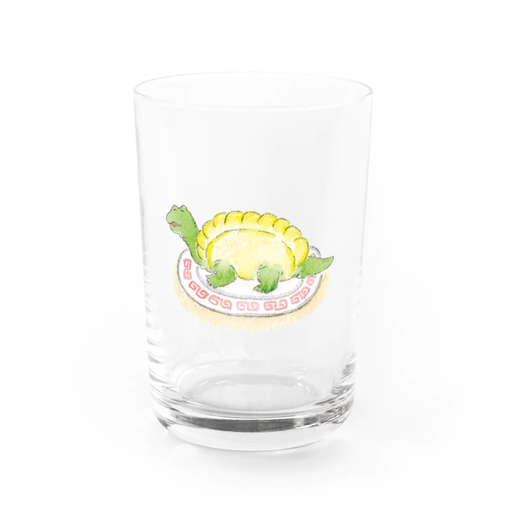 田中チズコのギョウザウルス Water Glass :front