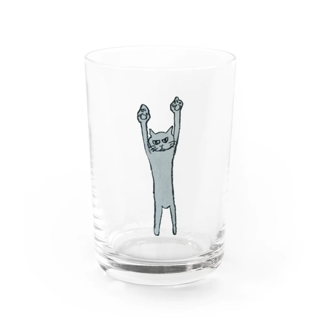 画伯 しゅ〜くり〜むらのNEKOGATU Water Glass :front