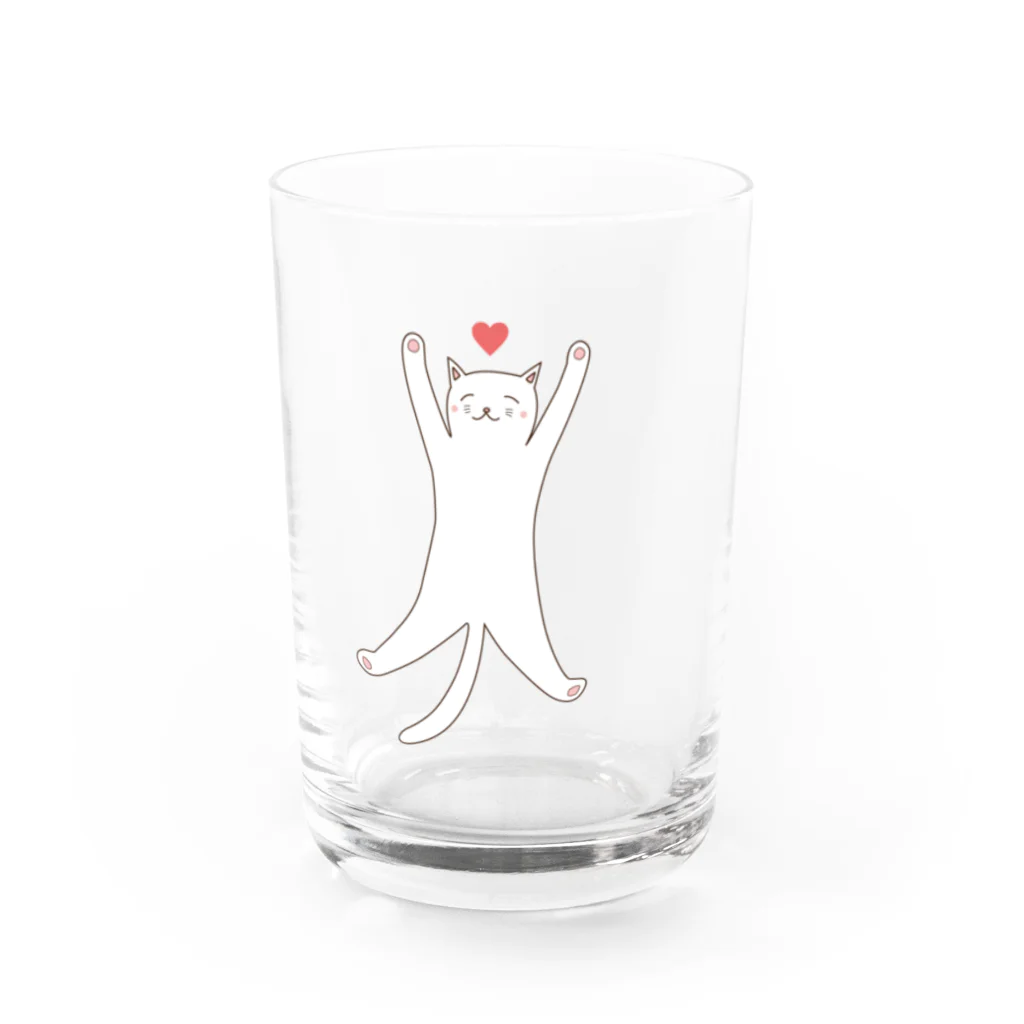 AROMA☆LOVELYのSTRETCHING CAT Water Glass :front