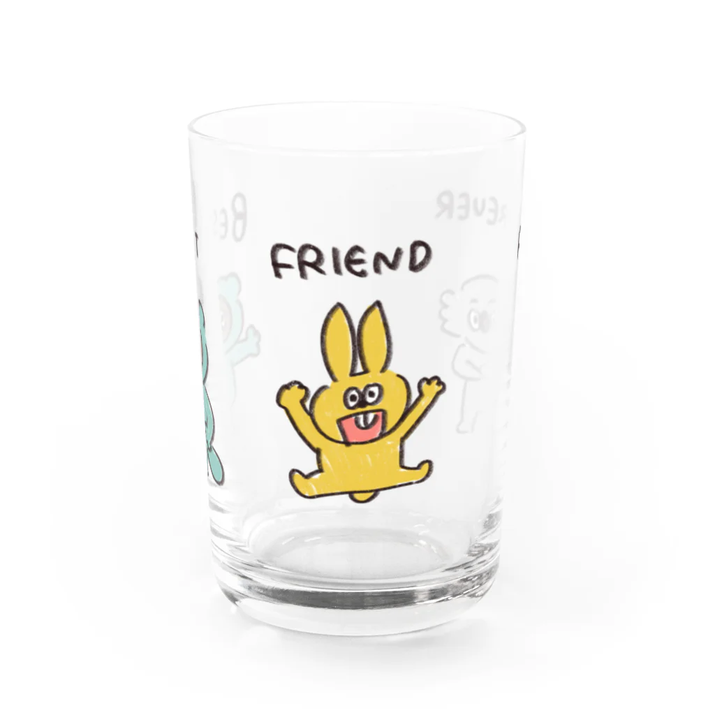 たぬきゅんショップのBEST FRIEND FOREVER Water Glass :front