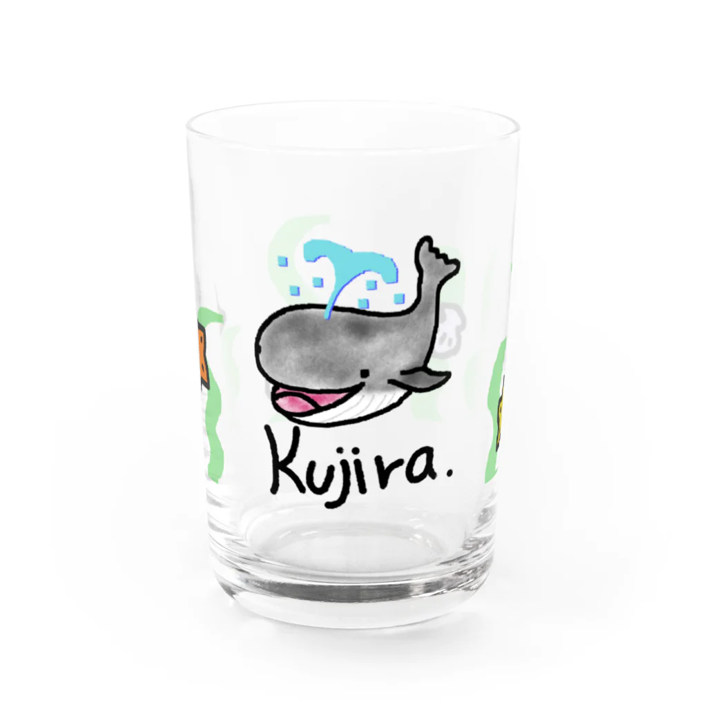 ぱくまる水産のくじら Water Glass :front