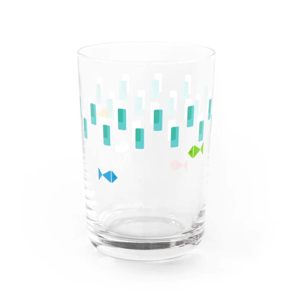 月山のみずをおよぐ Water Glass :front