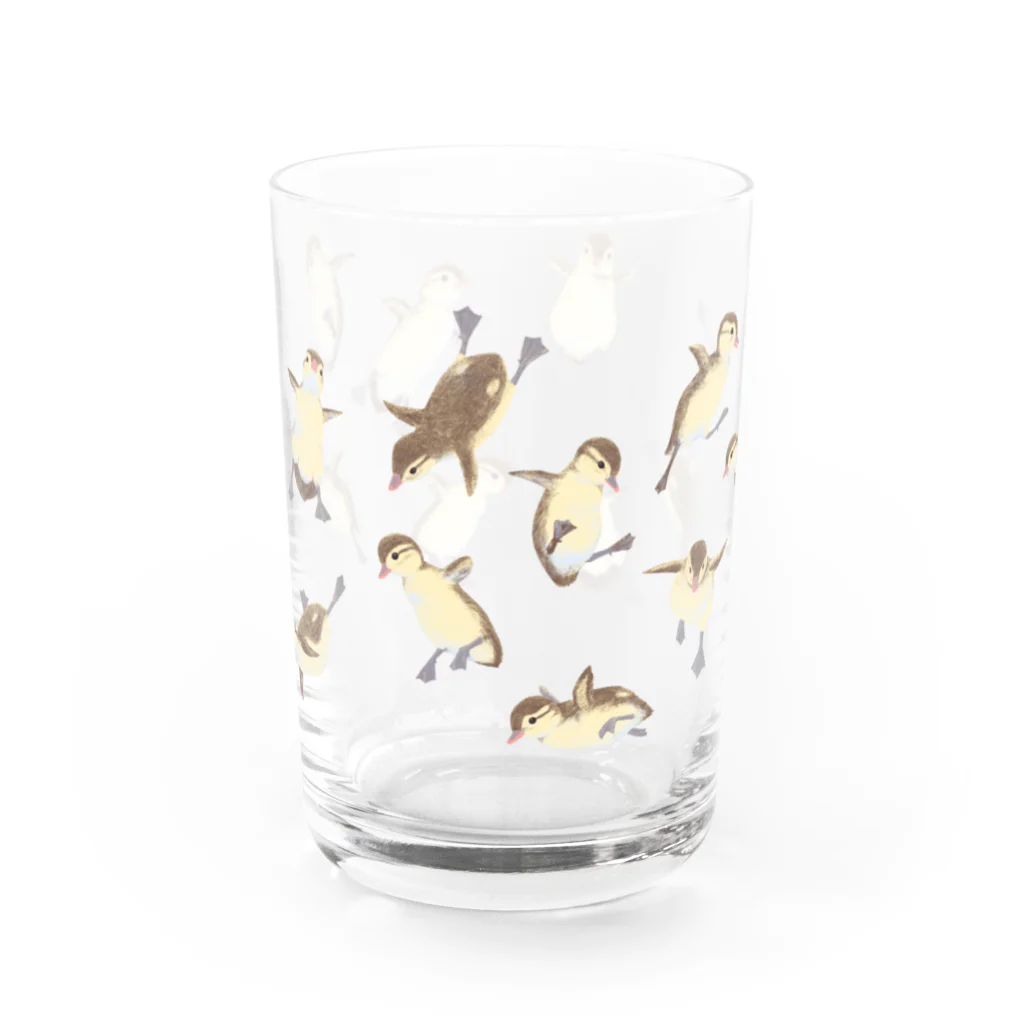 piro piro piccoloのjumping duckling Water Glass :front