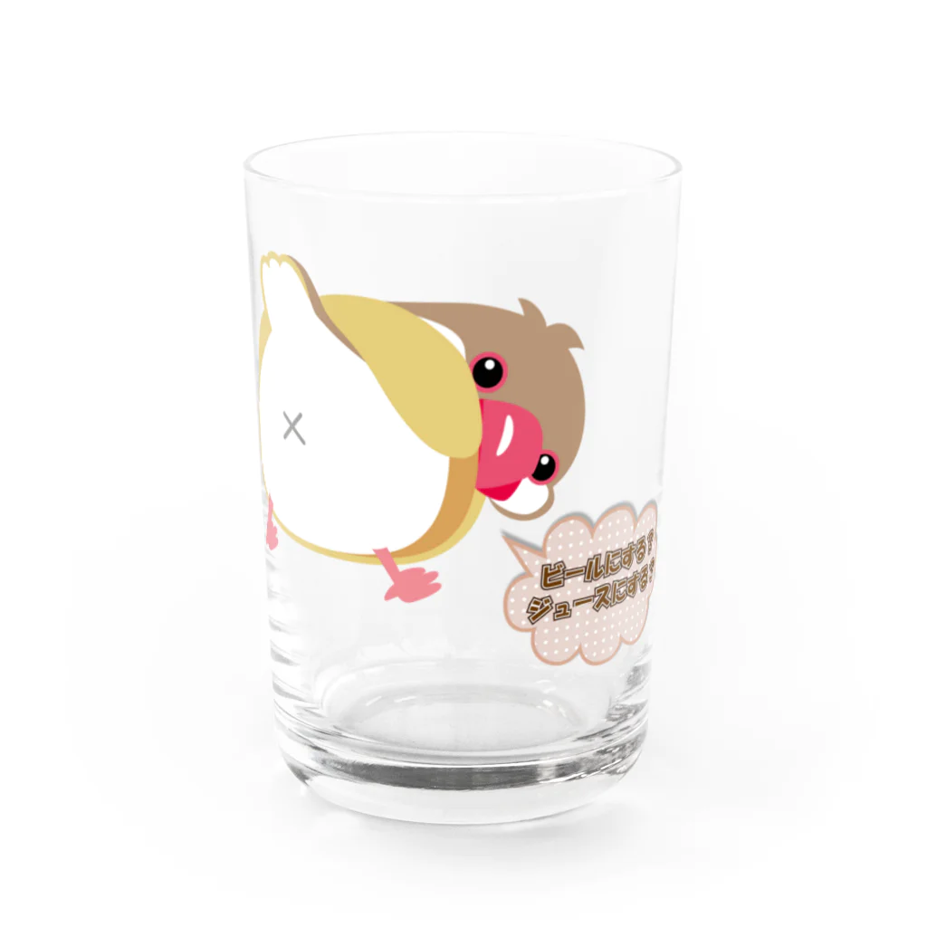 ぽぽりす@ぶんちょ組のおちりぶんちょ（シナモン） Water Glass :front