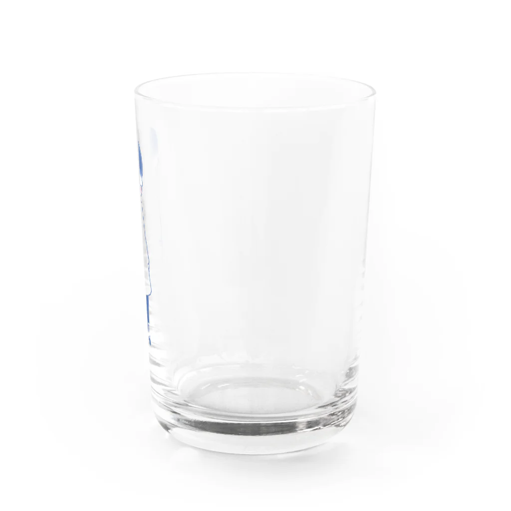 Inou chikako illustrationsの青い子グラス Water Glass :front