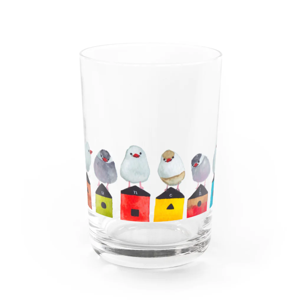 tomocoの文鳥の家族 Water Glass :front