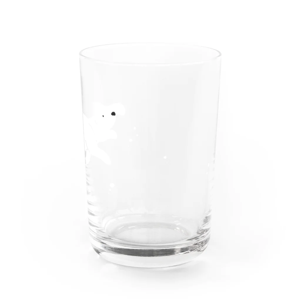 uni(ウニ)の泳ぐしろくま Water Glass :front