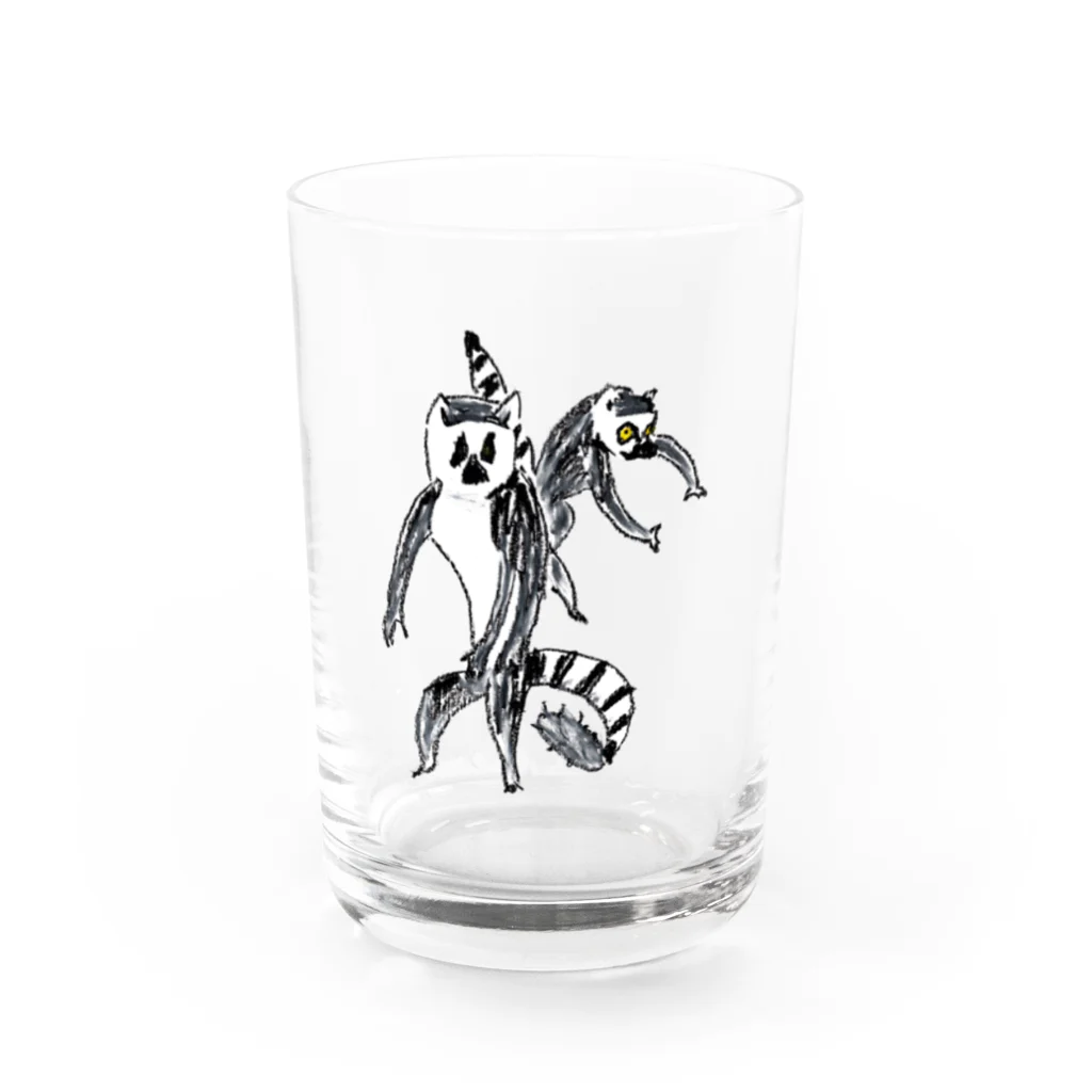 えのきのこのワオ！！キツネザル Water Glass :front