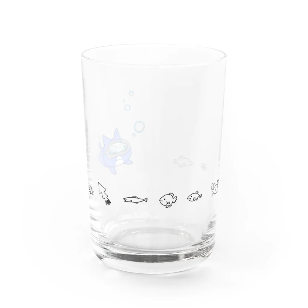 SWのなんか賢いねこ　なつのおもいで Water Glass :front