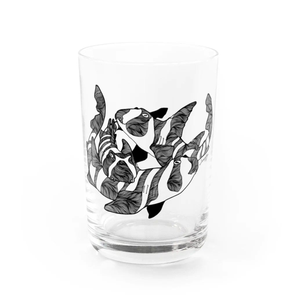 繁田穂波のネコザメ Water Glass :front