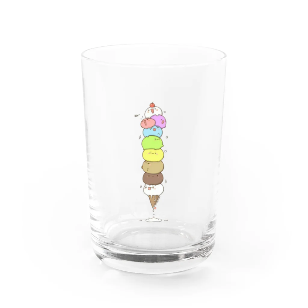 RELAXY の可愛いアイスクリーム10段 Water Glass :front