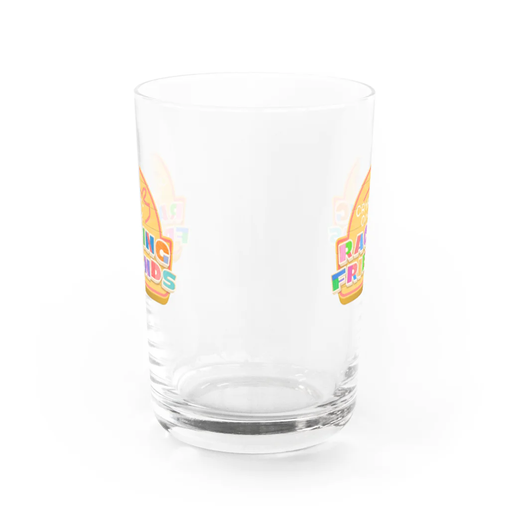 くりぷ豚 (くりぷとん) 公式のくりぷ豚 レーシングフレンズ ロゴ Water Glass :front