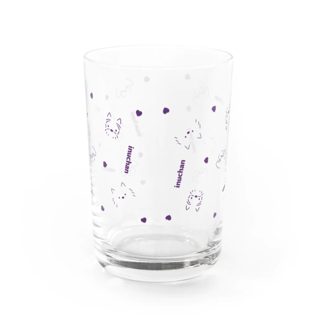 ハッピージャムジャムのイヌチャン集合(ぶどう) Water Glass :front