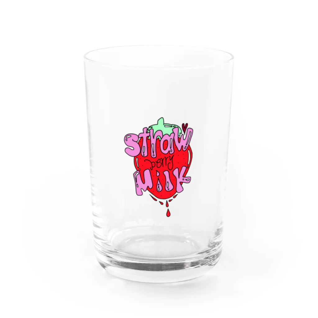 camechanのstrawberry milk Water Glass :front