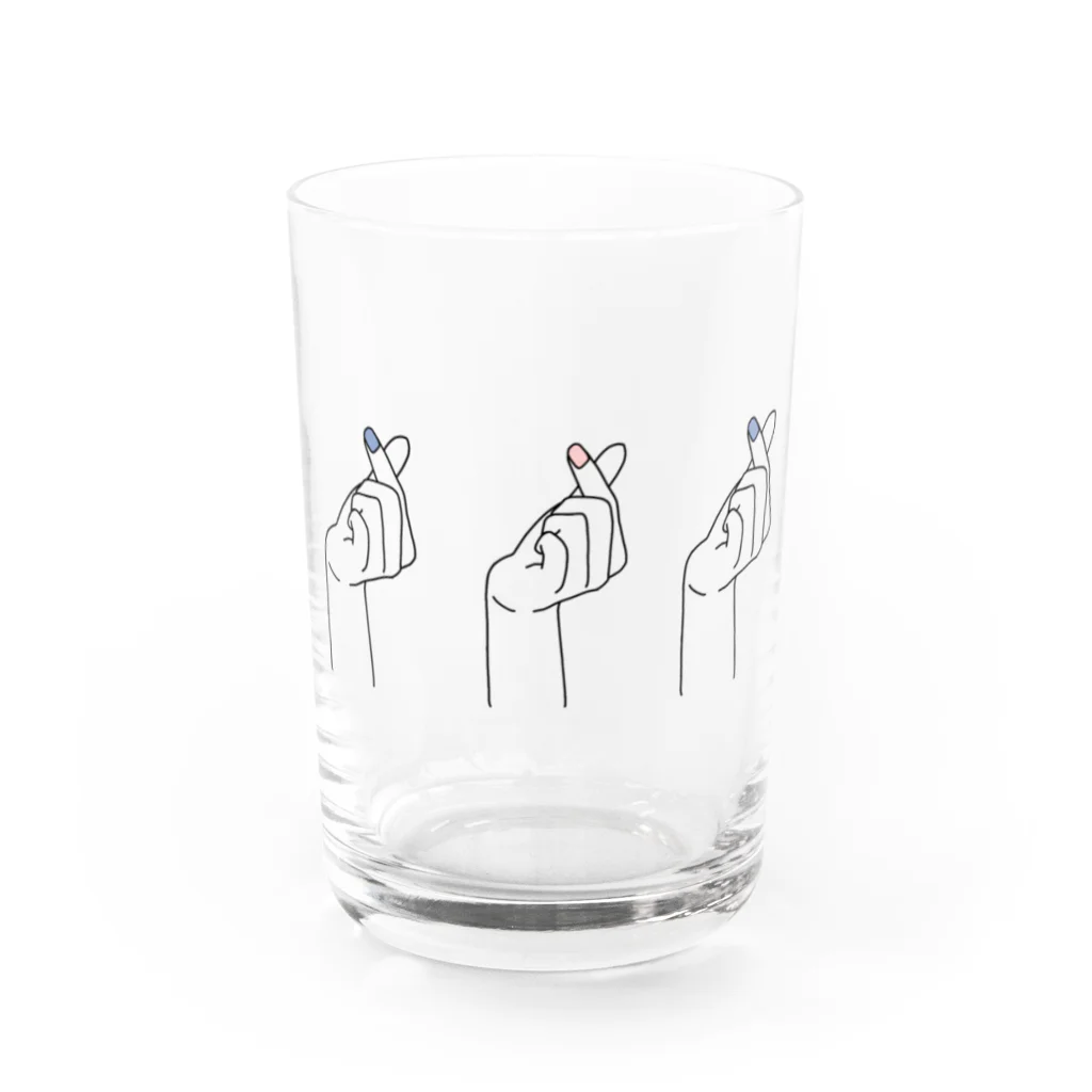 cheon.のローセレ指ハート Water Glass :front