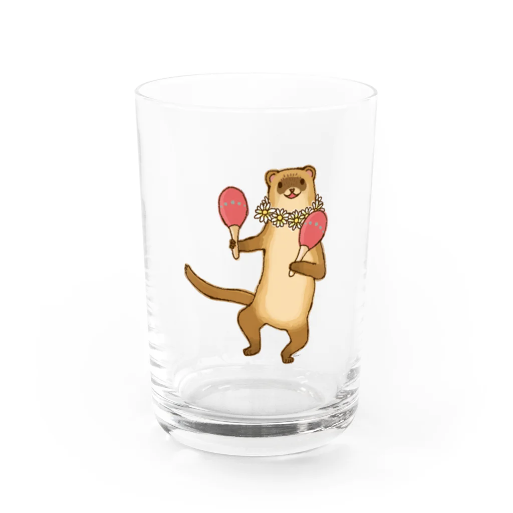 イケガメ シノのマラカスいたち Water Glass :front