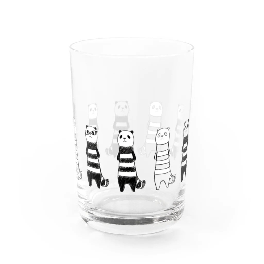 国枝 花丸のパンダイタチ ポコ Water Glass :front