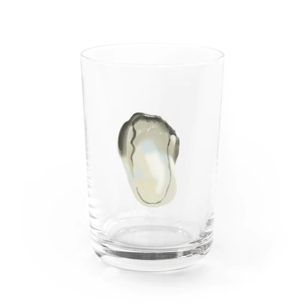 絵を描くサンマの海のミルク Water Glass :front