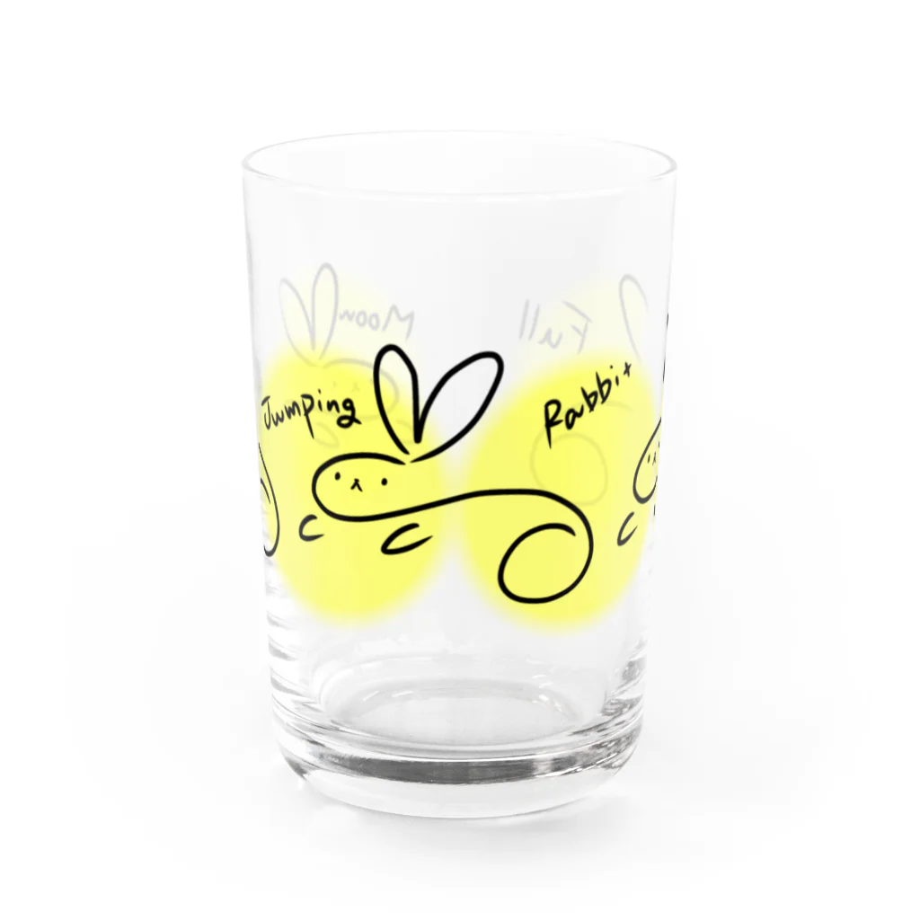 うさぎのらみゅうさのらみゅうさと満月 Water Glass :front