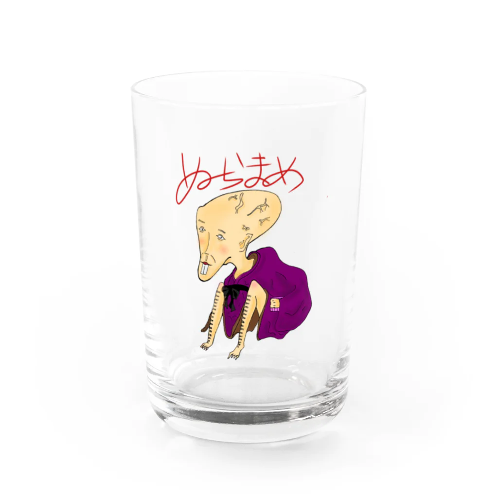 GOLD-CASLのぬらまめ Water Glass :front