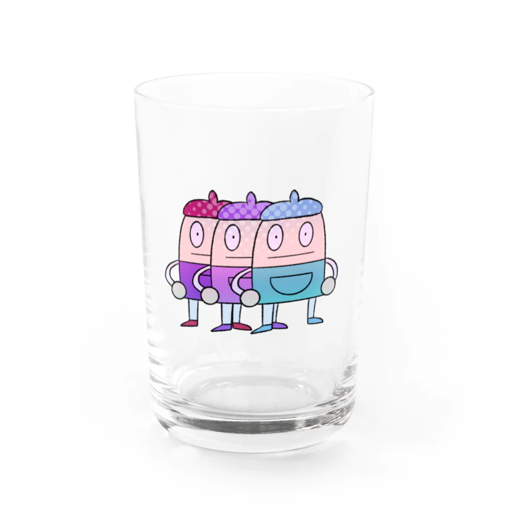 卵白まぜるのかくのくん Water Glass :front