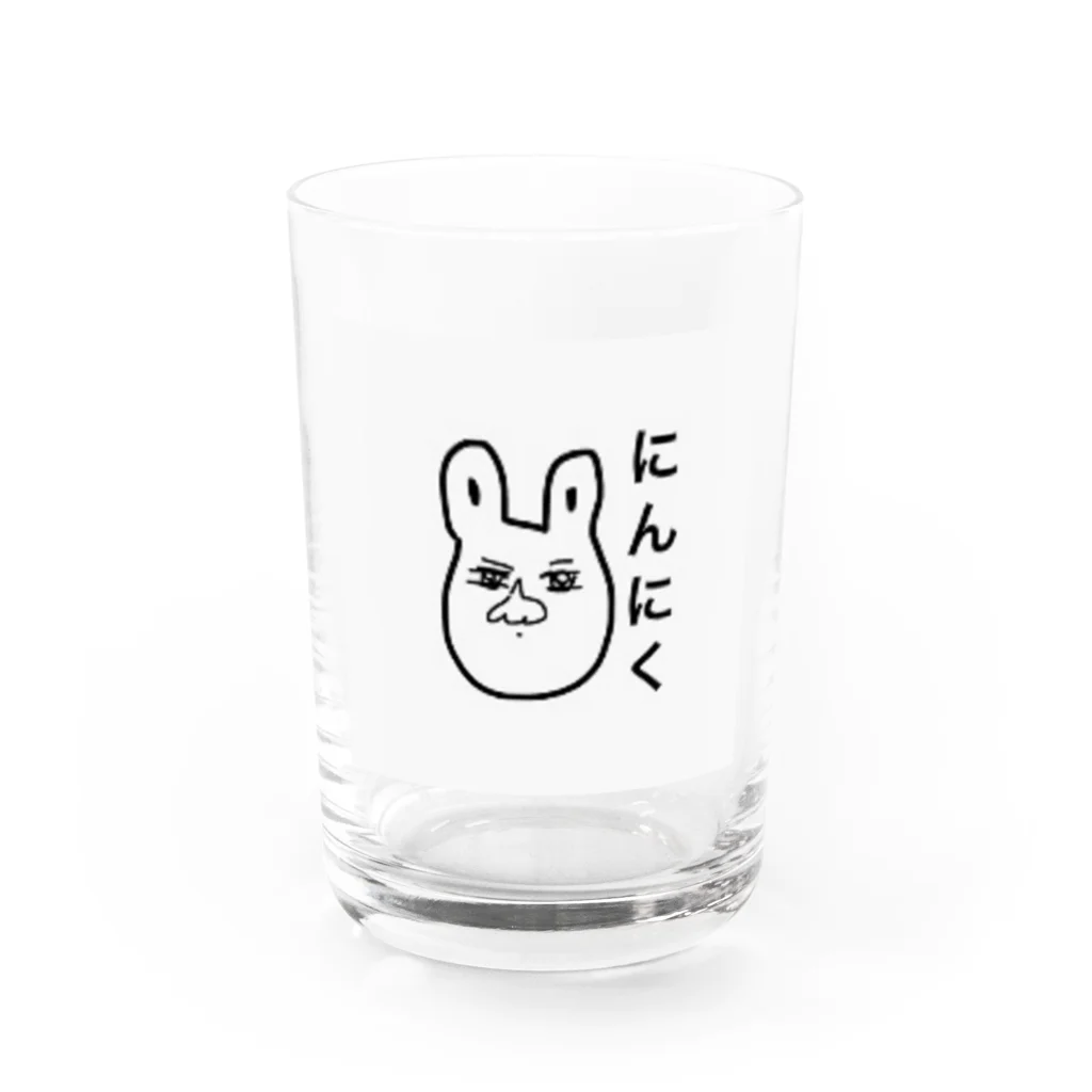 yami_poemのにんにくうさぎ Water Glass :front