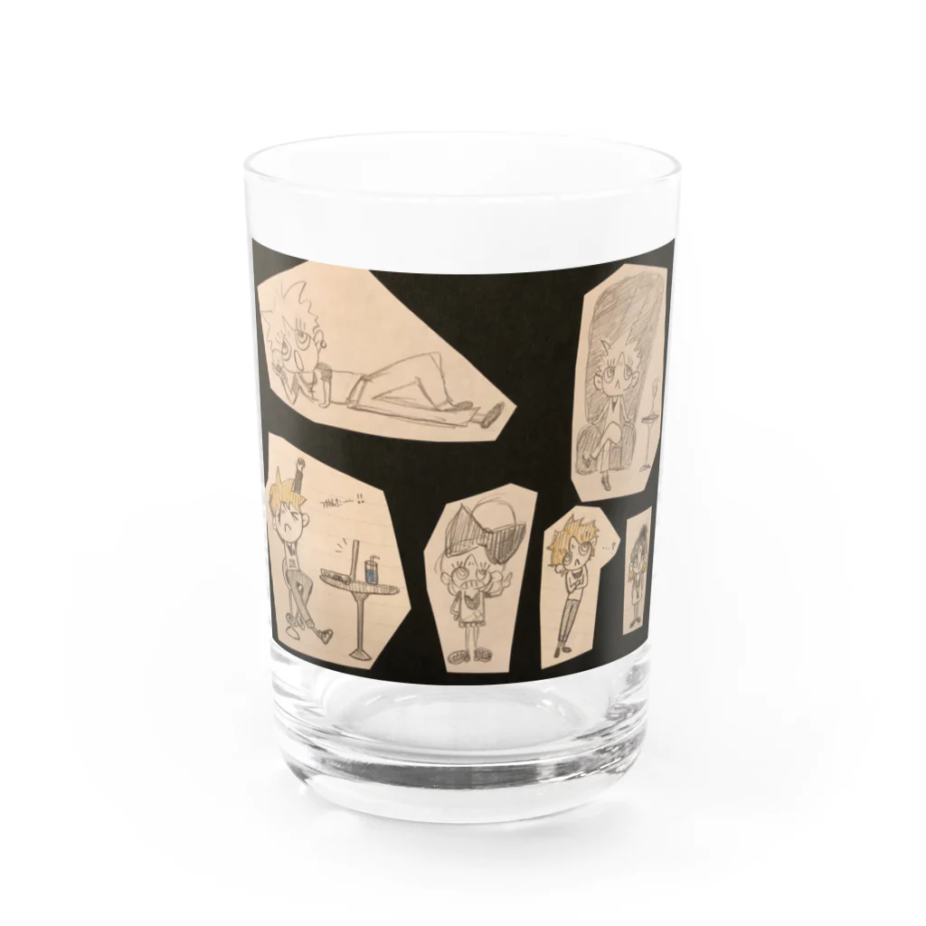 THETHEのRakugakiの日常 Water Glass :front