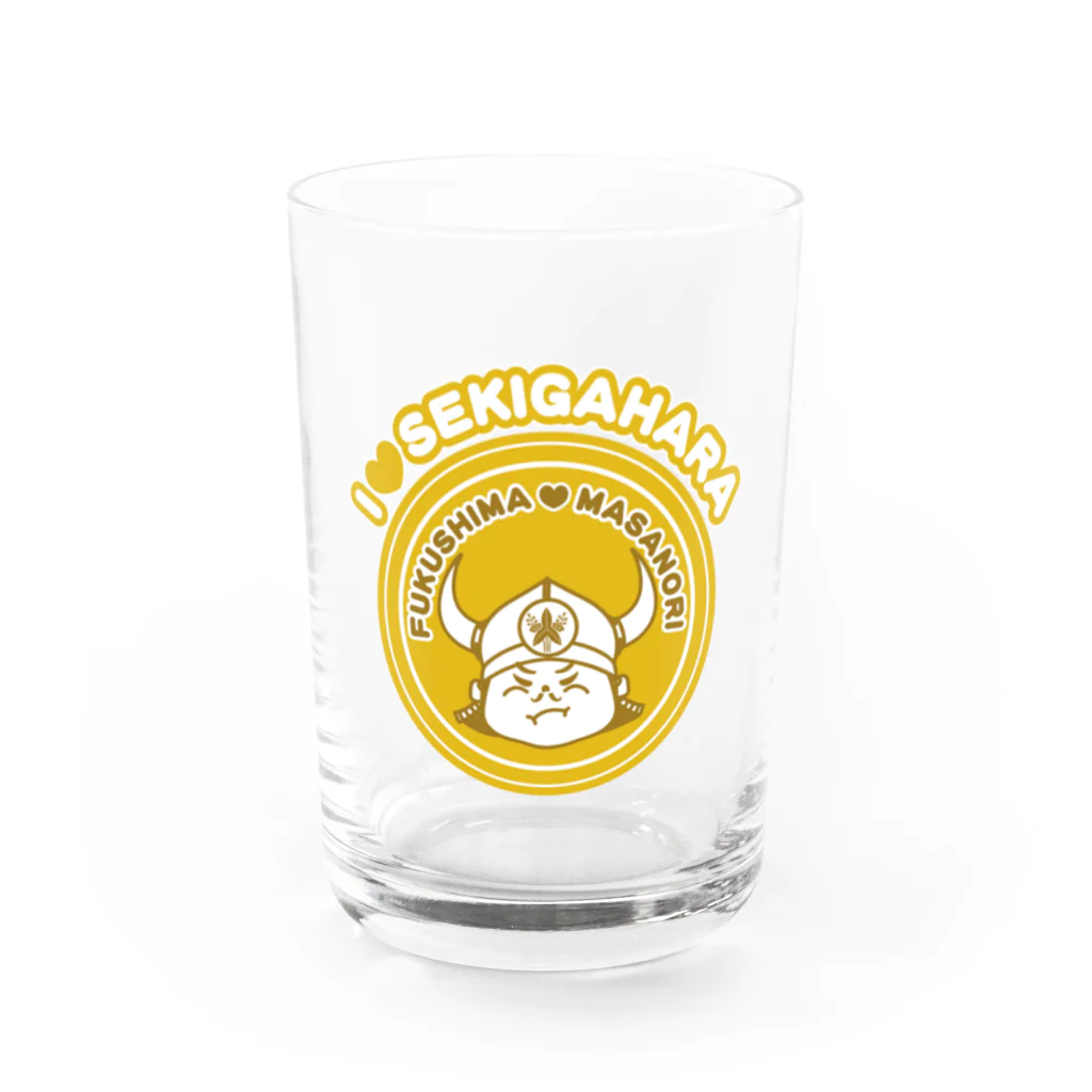 関ヶ原七武将❤️I LOVE Sekigaharaの福島まさのりくん Water Glass :front