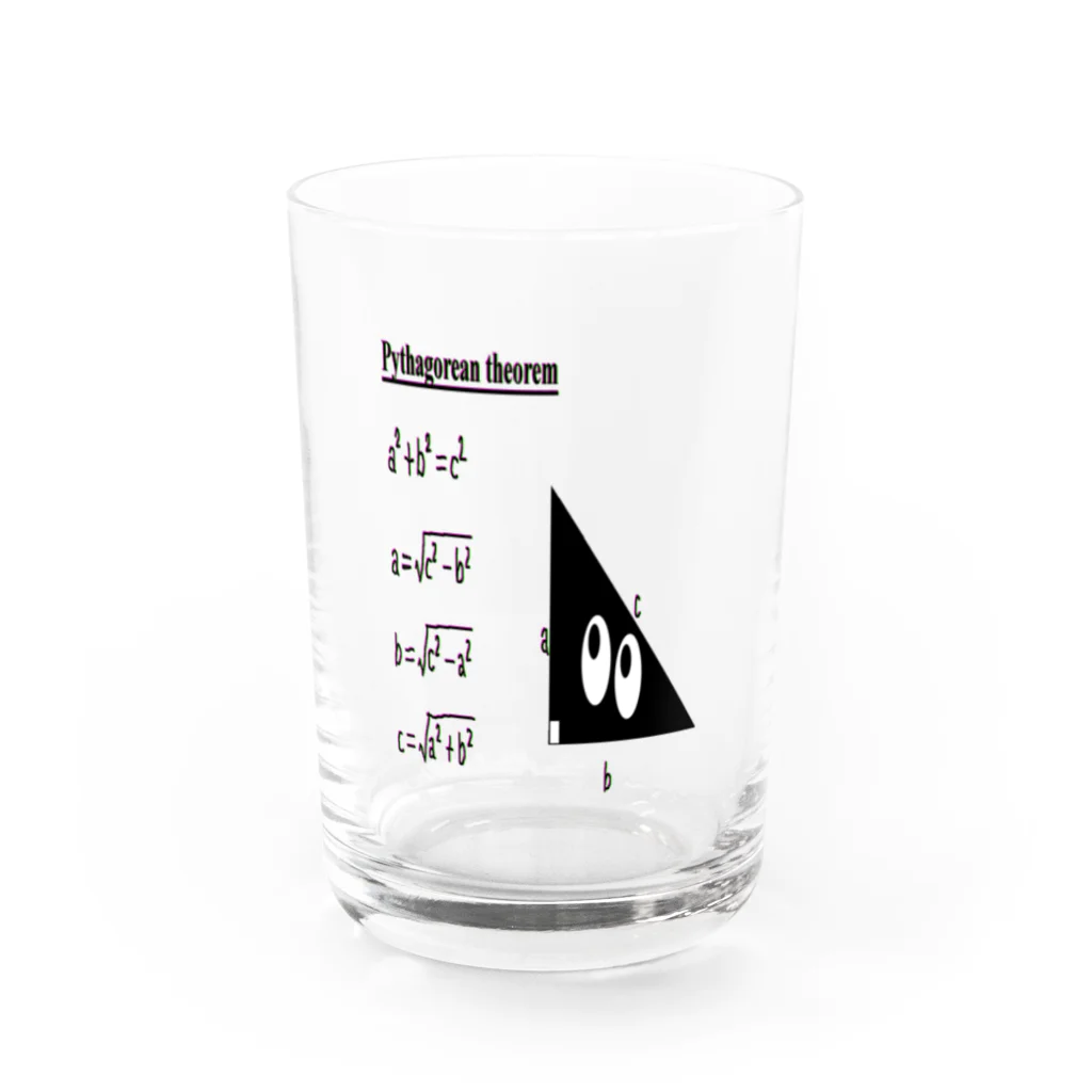 Danke Shoot Coffeeのスリスリ君が教えるピタゴラスの定理 Water Glass :front