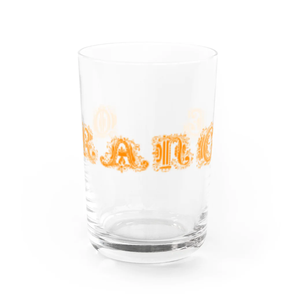 ぞののORANGE ロゴ Water Glass :front