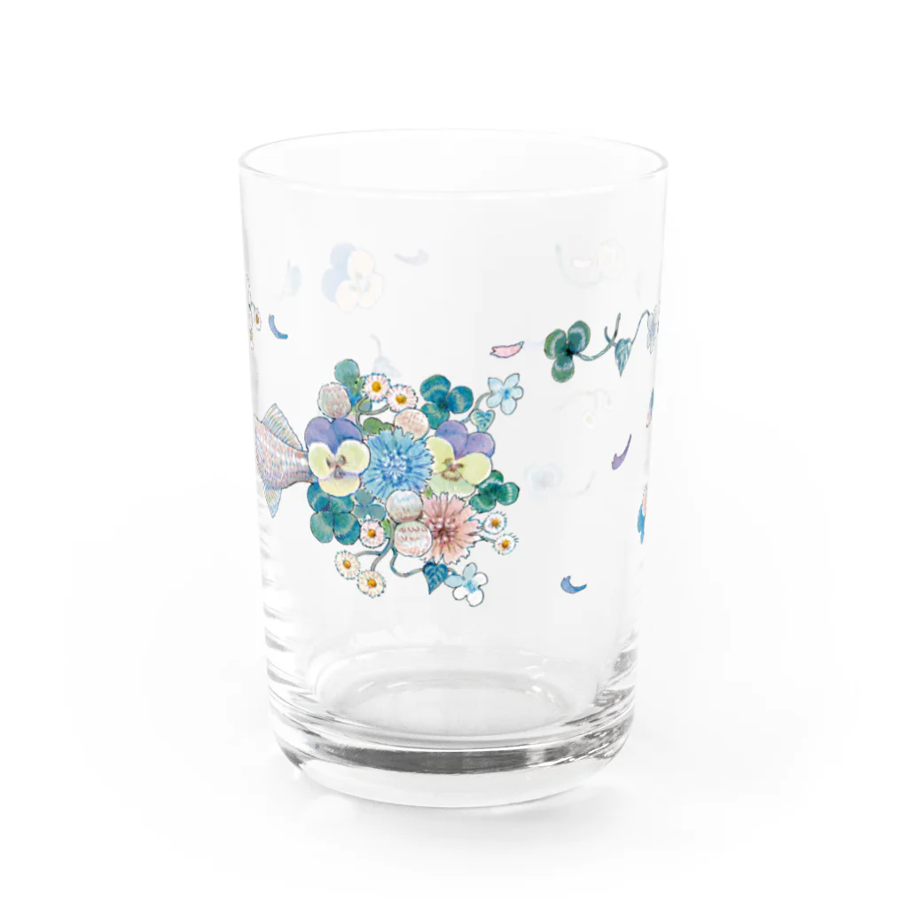 つくも舎の花熱帯魚 Water Glass :front