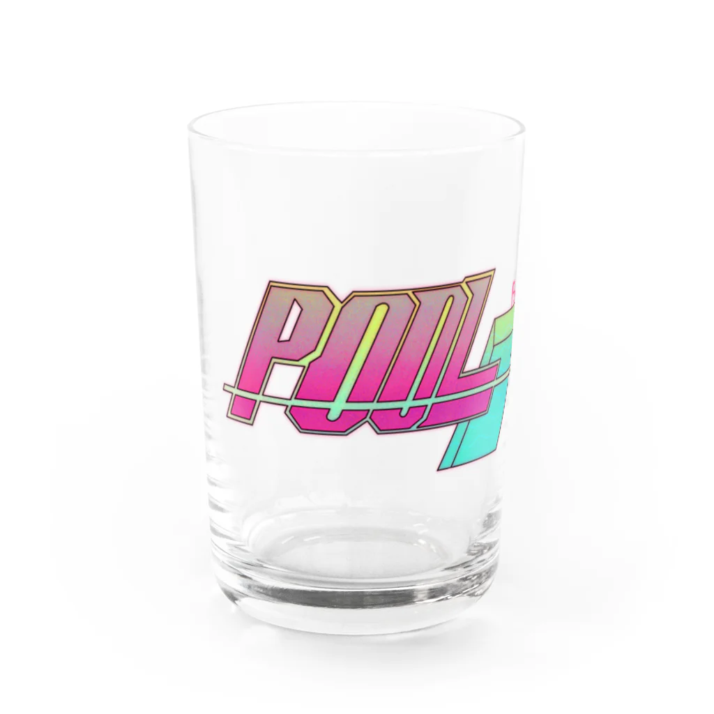 くじらの#p001_POOLショップロゴ Water Glass :front