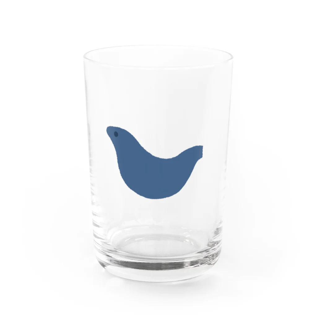 鱒野のとりさん Water Glass :front