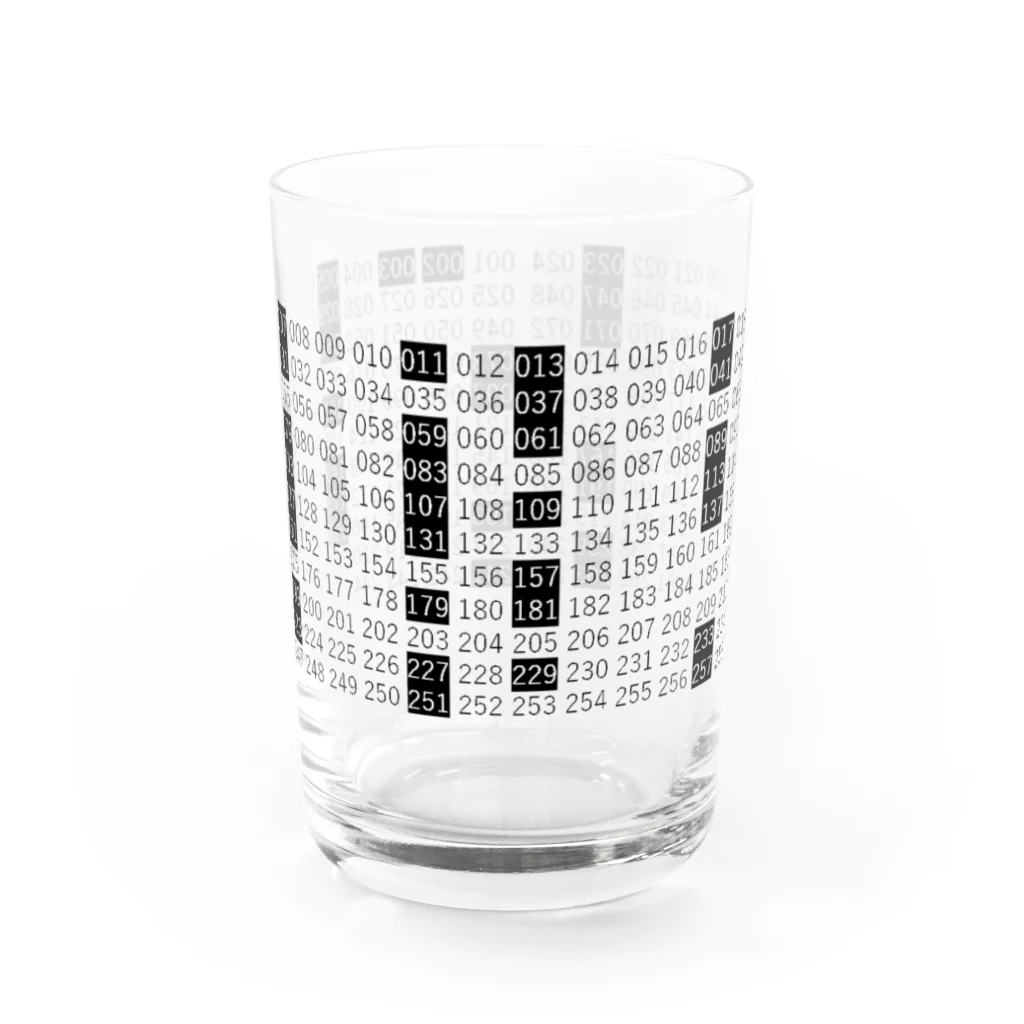 ζWalker/Shiunのプリヒタの素数円 Water Glass :front
