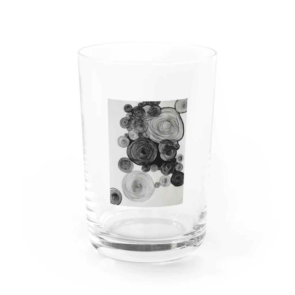 未野のグッズ屋さんのうずまきの大群 Water Glass :front