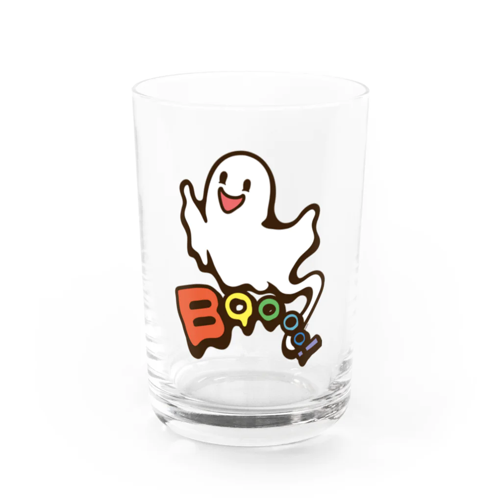 Cɐkeccooのおばけちゃんばぁ!(Boo!ゴースト)カラフル Water Glass :front