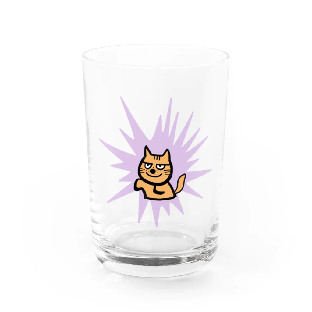 FLBのにゃーん Water Glass :front